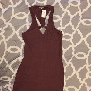Maroon Fitted Dress